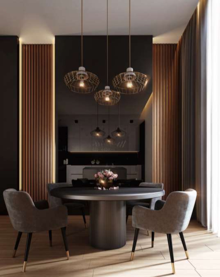 Furnished-studio interior at Gaurs Studio Bento, developer broker-kit image, kitchenette/seating area, representative only